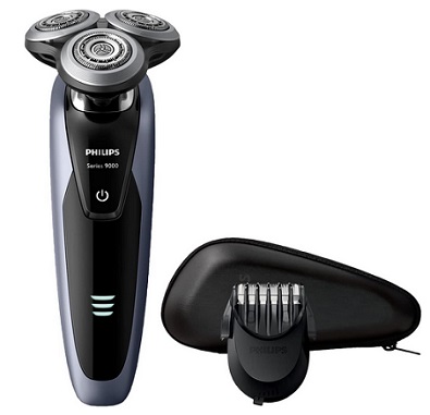 Philips S9111/41 8-Way Shaver Dry/Humidity 50 min Battery + 5 Position Beard Trimmer + Travel Case Silver