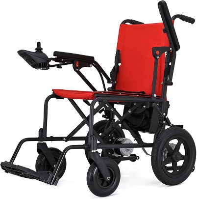 WISGING H14 Lightweight Foldable Electric Wheelchair for Seniors, Smart Travel Electric Wheelchairs for Adults, Travel Size, Airline Approved, User Friendly - 2x250W Motors Power, 20km Cruise Range