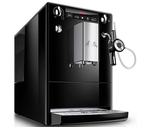 Melitta Bean to Cup Coffee Machine, SOLO & Perfect Milk Model E957-101, Automatic Cappuccino Maker, Black/Silver