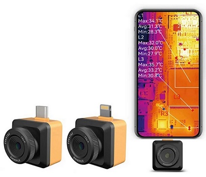 INFIRAY T2S+ Thermal Imaging Camera 256×192 for Smart Phone Type-C Connector PCB Floor Heat Inspection Infrared Thermal Imager - Type-C interface