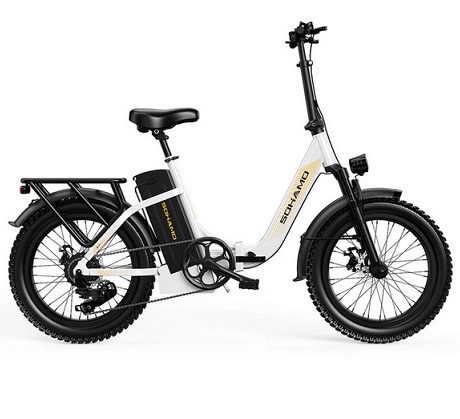 SOHAMO S3-20Ah Electric Bike 20*3.0 Inch Fat Tire 750W Motor 48V 20Ah Battery Electric Folding Bicycle 48-96KM Mileage Range Max Load 140KG