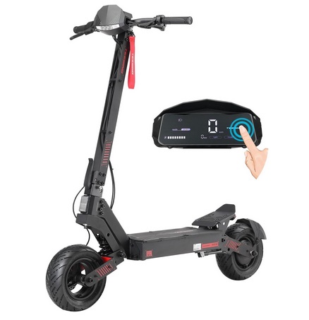 TEEWING GT4 Electric Scooter 11 Inch Road Vacuum Tires Max 43.5 Miles and 43.5 Mph Speed Power by 2400W Motor, Foldable Electric Scooter