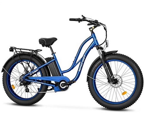 MAXFOOT MF17 Electric Cruiser Bike for Adult, 750W Motor, 85Nm, 45-55 Miles of Range, 48V 13Ah Removable Battery, Step Thru Frame, 26\