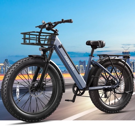 PUCKIPUPPY Samoyed Electric Bike 960W Peak Motor , 48V 15AH Removable Battery Electric Bicycle, 28MPH Commuter E-bike, 7 Speed, Up to 60 Miles,All Terrain 26\