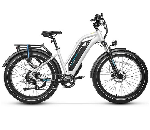 MAGICYCLE Cruiser Pro 26\'\' Fat Tire Electric Bike for Adults 750W Electric Bike 15Ah/20Ah Large Battery 52V E Bike 7-Speed Up to 28 Mph UL Certified