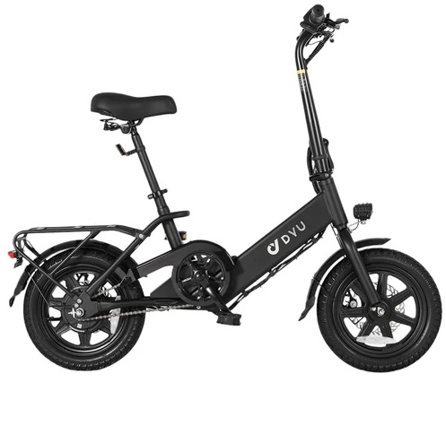 DYU C3 Folding Electric Bike, 250W Motor, 36V 7.5AH Battery, 14 Inch Tires, 25km/h Max Speed, 37km Range, Front & Rear Disc Brakes