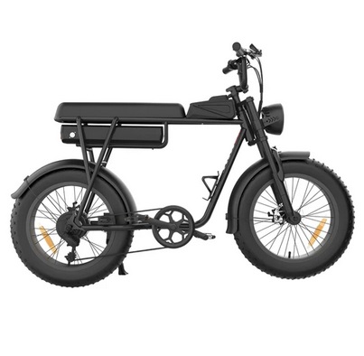 YAMALI FXH-006 Electric Bike, 350W Motor, 48V 18Ah Battery, 20*4\'\' Fat Tires, 40km/h Max Speed, 50km Range, Shimano 7 Speed, Front & Rear Mechanical Disc Brakes, Shimano 7 Speed, LCD Display - Black