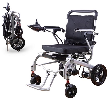 MaritSA D06 Intelligent Lightweight Foldable Electric Wheelchair, 500W Motor Power, Travel Size, Weights only 40 lbs - Serviced from USA - Bluetooth Control Include - Detachable Battery