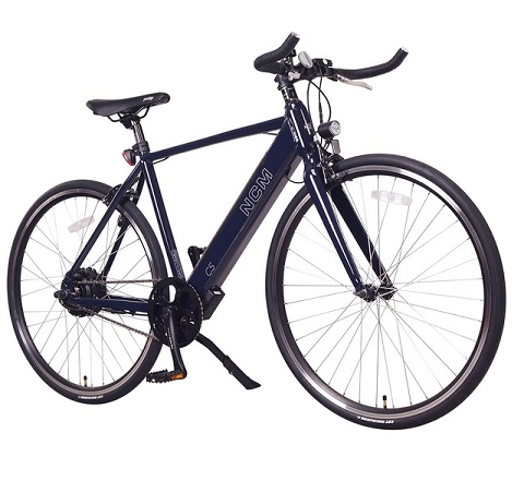 NCM C5 Electric City Bike, 250W Powerful Hub Motor, Large Capacity Removable Lithium Battery (36V 12Ah), Disc Brake, 60+ Miles (Blue)