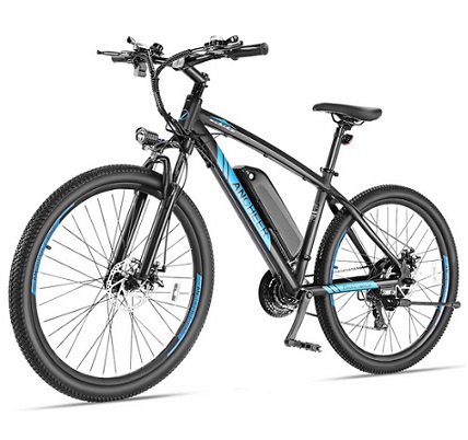 ANCHEER Hummer Electric Mountain Bike for Adults 500W 27.5\'\' Electric Commuter Bike/Mountain Bike, 3 Hours Fast Charge, 48V Ebike with Removable 10.4Ah Battery, Lockable Suspension Fork