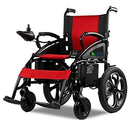 Alton Mobility ARTEMIS Foldable Lightweight Electric Wheelchairs 265lbs 500W 13Miles - Red