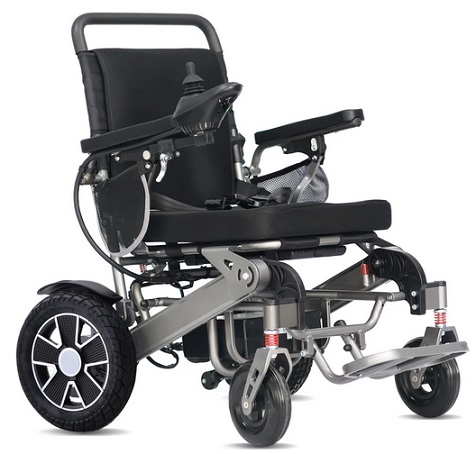 Broobey Portable Electric Wheelchairs for Adults, Lightweight Electric Wheelchair Support 150 kg, Electric Motorised Folding Wheelchair for Seniors, 12+ km Long Range (6 Ah Battery)