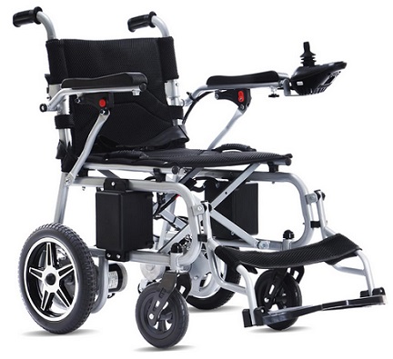 Broobey 6013A Lightweight Electric Wheelchair Portable Folding Transport Power Wheelchair- Travel Size - Airline Approved - User Friendly