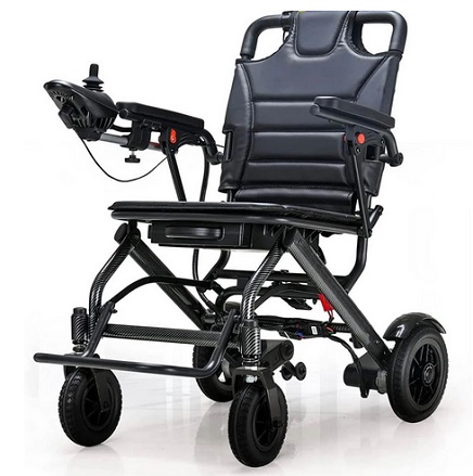 Generic Lightweight Folding Power Wheelchair 15 KG Mobility Chair Remote Control 20 ah Battery 6 KMPH 360W (2 X 180W) Dual Motor Aluminium Frame Foldable Electric Chair