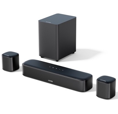 Ultimea Aura A30 5.1 Soundbar Subwoofer Speaker Kit, 5.1 Channel, App Control, 10 Bands Equalizer Settings, 121 Preset EQ Matrices