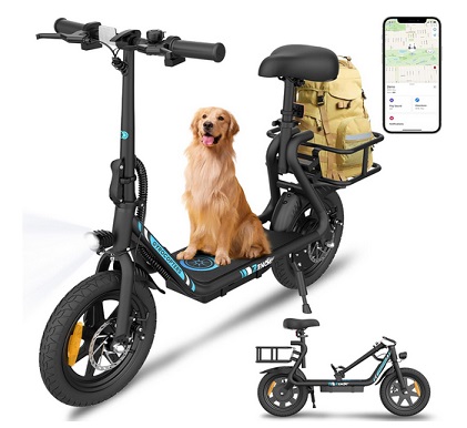 Gyrocopters Zeno Electric Scooter for Adults & Teens | UL2272 Safe Escooter with GPS Tracker & Basket | Peak 500W Motor 14\