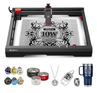 AlgoLaser Alpha 10W Laser Engraver, 400mm/s Engraving Speed, 400*400mm (157.5*157.5inch)