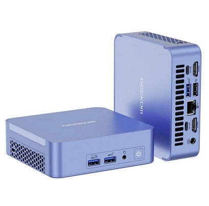 GEEKOM AX8 Pro Mini PC, AMD Ryzen 7 8845HS 8 Cores Max 5.1GHz, 32GB DDR5 5600MHz RAM 1TB SSD, WiFi 6E Bluetooth 5.2, USB3.2 Type-C (4K)+USB4.0 (8K)+2*HDMI2.0 (4K) Quad Display, 3*USB3.2, 1*USB2.0, 1*2.5G RJ45, 1*Headphone Jack