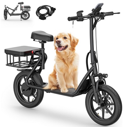 NAVIC T1 Electric Scooter with Seat,Electric Scooter Adults,750W Powerful Motor,27Mile Range,Speed up to 22mph,Adult Electric Scooter,Foldable e Scooter with Back Basket,Scooter Lock