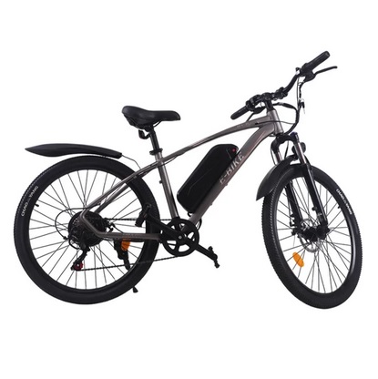 H1-P Electric Bike, 500W Motor, 48V 13Ah Battery, 26*1.95-inch Tire, 25km/h Max Speed, 45km Range, Disc Brake, Suspension Front Fork, LCD Display - Silver