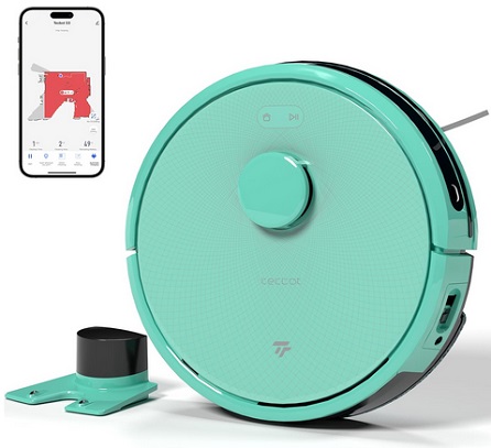 TECBOT S3 PRO Robotic Vacuum Cleaner and mop, with LiDAR Navigation, 5200mAh & 4,000Pa Suction, Automatic Charging Robot Vacuum Cleaner for Home, WiFi,App,Alexa, Ideal for Hard Floor, Pet Hair,Blue