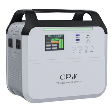 CPY 800 Pro Portable Power Station 748Wh Battery 1600W Peak Power, 6 Outputs, Charge to 80% in 1 Hour, Detachable Function