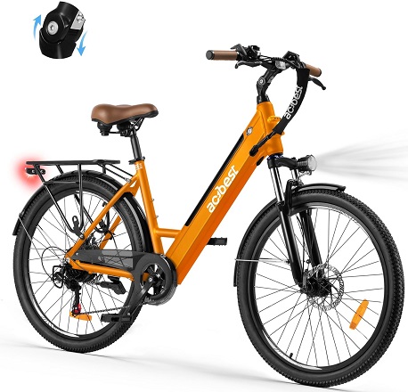 ACTBEST Core Electric Bike, 500W Brushless Motor Cityrun Ebike, 468Wh Removable Built-in Battery, Step-Thru Electric Bicycle with 7-Speed, Up to 50 Miles