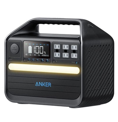 Anker PowerHouse 555 1000W Portable Power Station, 1024Wh LiFePO4 Battery Solar Generator, 12 Outputs, LED Light, Power-Saving Mode, for Outdoor RV, Camping, Emergency