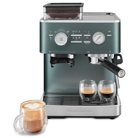 KitchenAid Semi Automatic Espresso Machine with Burr Grinder, 2.5L, Juniper, KES6551JP