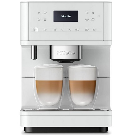 Miele CM 6160 MilkPerfection Automatic Coffee Machine - OneTouch for Two, AromaticSystem, 4 individual profiles, DoubleShot, WiFi-compatible, LED lighting, easy cleaning, in Lotus White