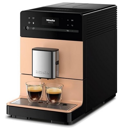 Miele CM 5510 Silence Automatic Coffee Machine - With OneTouch for Two, AromaticSystem, coffee pot, individual profile settings, cleaning programs and more, in Rose Gold Pearl Finish