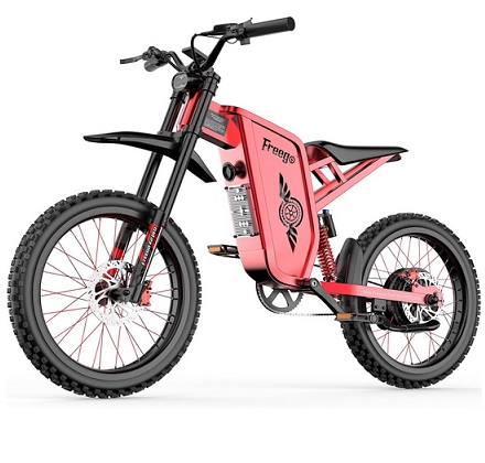 Freego X2 Pro Electric Motorcycle for Adult, Electric Dirt Bike 6000W(Peak) Motor 60V/30Ah Battery,56MPH/85Mile Off Road Electric Bicycle,19x2 Full Suspension/Four-Piston Hydraulic Brake