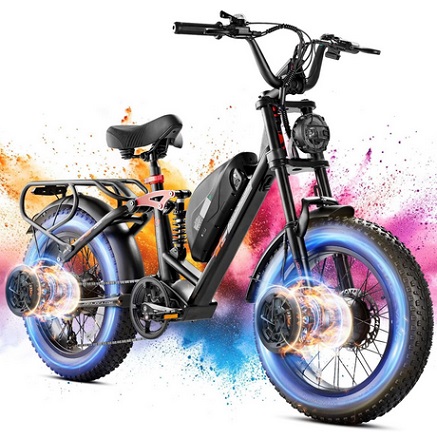 eAhora Luna Dual Motor Electric Bike Peak 3000W 33+MPH Electric Bikes for Adult 20\