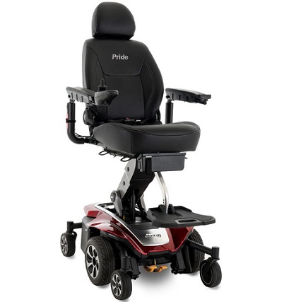 Pride Jazzy Air 2 Electric Wheelchair (Ruby Red)- Includes Joystick Cover, Chair Cover, ARM Bag!