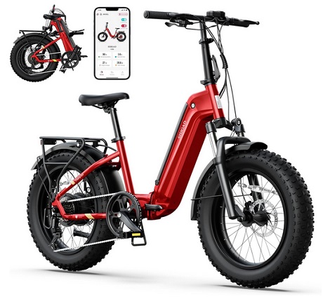 SISIGAD Electric Bike for Adults,500W (1000W) Peak Brushless Motor Fat Tire E Bike,48 V 500 WH Removable Larger Battery,20\