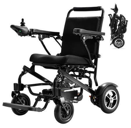 COCOLHOME Luxury 25+ Miles Long Travel Range, Electric Wheelchair for Adults Lightweight Foldable, All Terrain Motorized Wheelchair, Portable Power Wheelchair for Seniors, Airline Approved