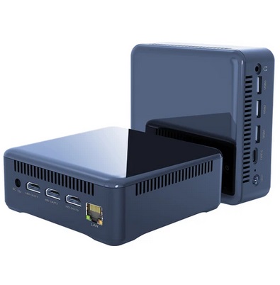 RUPA HSI-100 Mini PC, Intel N100 4 Cores Max 3.4GHz, 16GB RAM 512GB SSD, 3*HDMI 4K 60Hz Triple Screen Display, WiFi 6 Bluetooth 5.2, 3*USB 3.0, 1*Type-C, 1*RJ45, 1* 3.5mm Audio