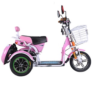 ALFAS 500W Electric Bike Scooter Tricycle 3 Wheels Max Speed 30KM/h Brushless Motor Elders Mobility Scooter - Pink