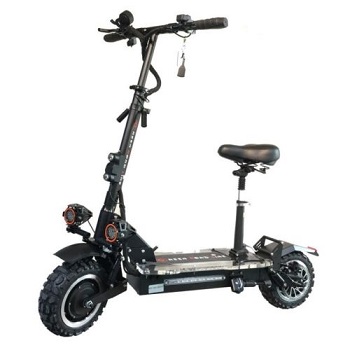 SUN 3600w/60v Two Wheel 11in. Folding Off Road Electric Scooter w Seat 45-55MPH