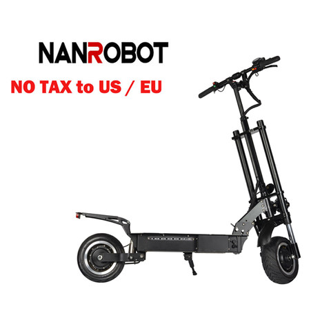 NANROBOT RS6 With Seat 11\'\' 3200W 60V/31.2A 50 MPH 55 Miles High Speed Foldable Detachable Seat Adult Electric 2 Wheel kick Electric Scooter