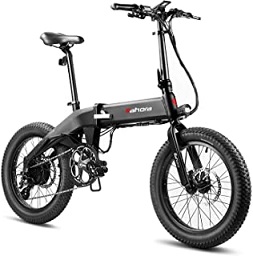 Eahora X6 20 inch Folding Electric Bicycle 350W 48V 13Ah Electric Snow Bike Removable Lithium-ion Battery City Commuter Ebike for Adults E-PAS Recharge System 10 Speed