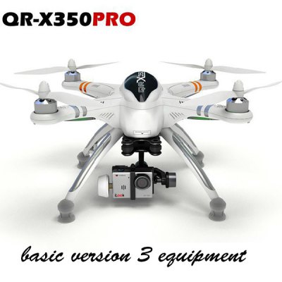 Walkera QR X350 PRO GPS Remote Control Quadcopter + DEVO 10 Transmitter / G - 2D Brushless Gimbal / Battery / Charger RTF UFO Basic Version 3