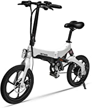 Jetson Metro Electric Folding Bike 250W with Twist Throttle, Pedal Assist, and LED Headlight - White