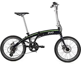 EVO Atwater Folding Electric Bicycle 20inch 250W Motor Beaming Blue