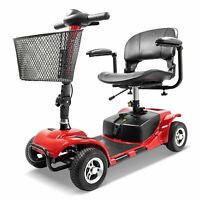 New Innuovo W3431 Folding Electric Powered Mobility Scooter 4 Wheel Travel Red