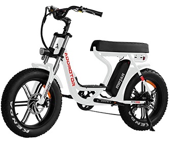 Addmotor MOTAN M66 R7 Electric Bike Step Through 20 inch Fat Tire 750W Motor E Bike Removable 11.6Ah Lithium Battery Throttle Pedal Assist Power Bikes for Adults