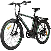 ANCHEER Electric Cruiser Bike 26in Wheel 250W With Removable 10AH Battery Adults City Ebike and 6 Speed Gear E-Bicycle