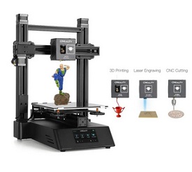 Creality 3D CP-01 3-in-1 DIY 3D Printer Modular Machine Kit Support Laser Engraving / CNC Cutting 200*200*200 Printing Size With 4.3inch Screen/Power Resume/Removable Glass Plate/Intelligent Leveling