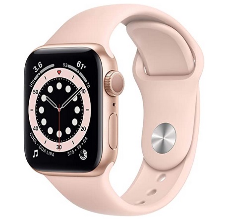 Apple Watch Series 6 (GPS, 40mm) - Gold Aluminum Case with Pink Sand Sport Band