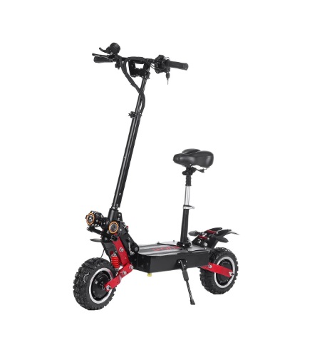 LAOTIE ES18P Foldable Electric Scooter 2800W*2 Dual Motor Off Road Tire 60V 21700 Battery 33.6Ah With Saddle 85Km/h Top Speed 120km Mileage 200kg Bearing